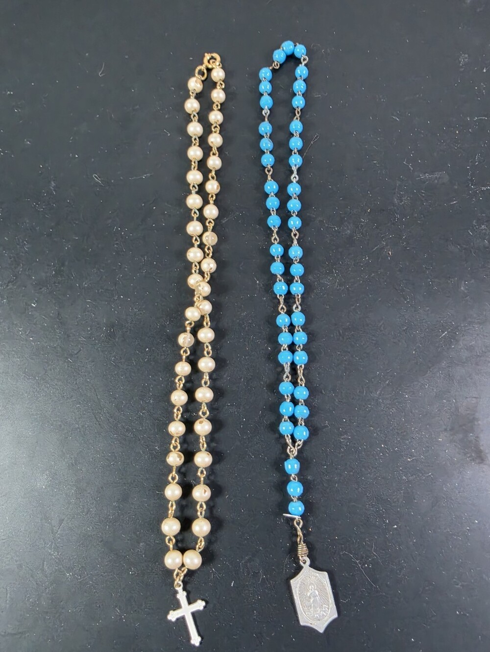 Gold and Turquoise Beaded Rosaries - Women Jewelry